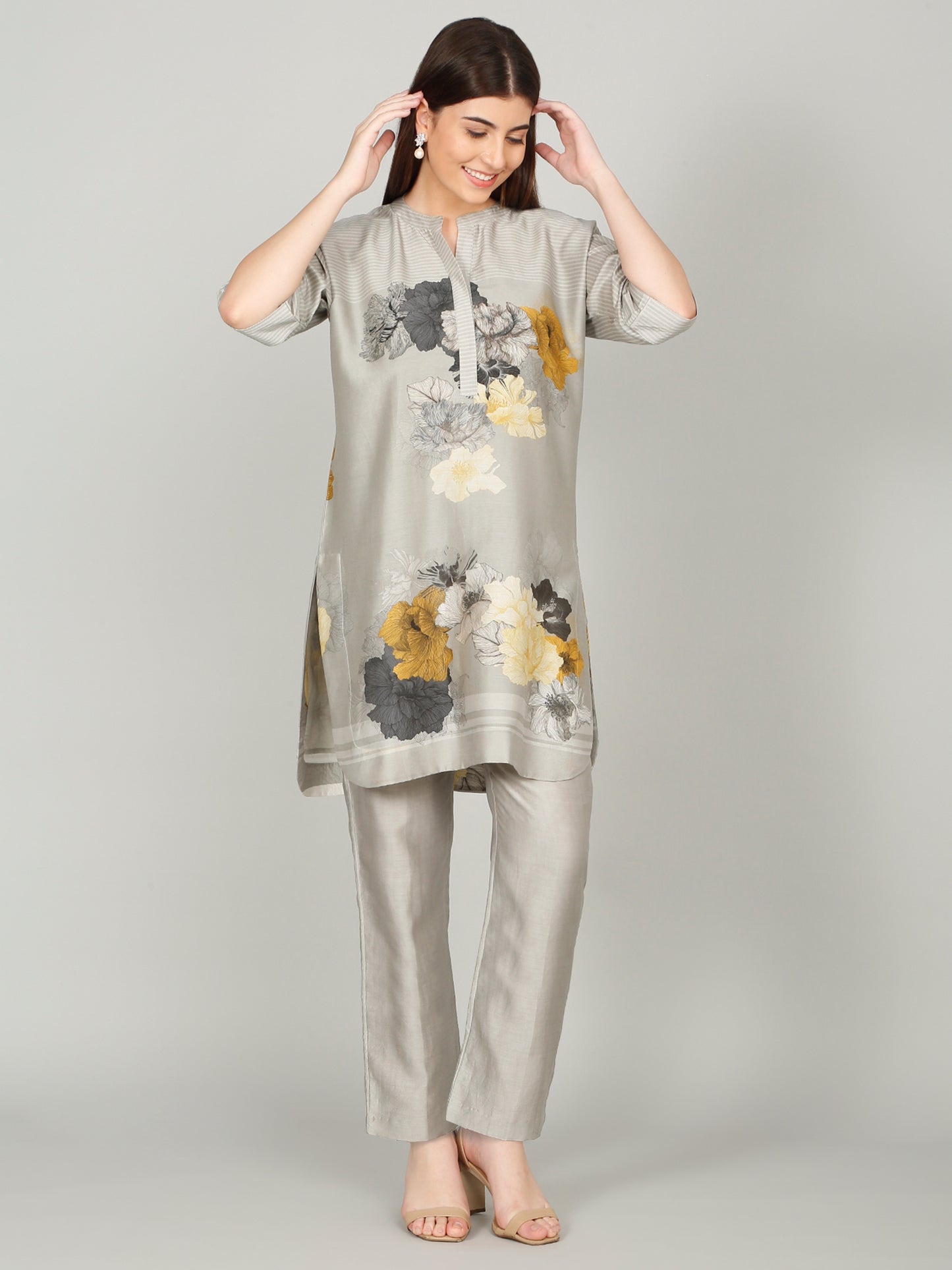KALA GHODA NOVA-  Floral geometric digital print kurta set