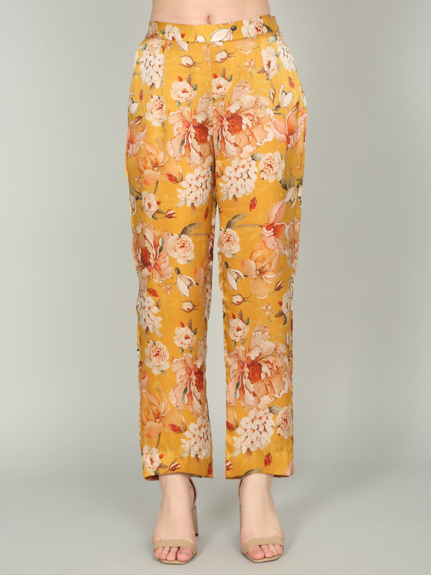 OCHRE BLOOM -Peony Floral Digital print co -ord set