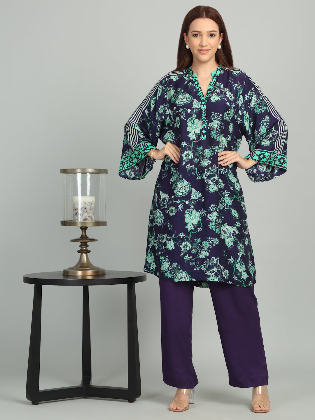 SAPPHIRE IRIS - Floral Kurta Set