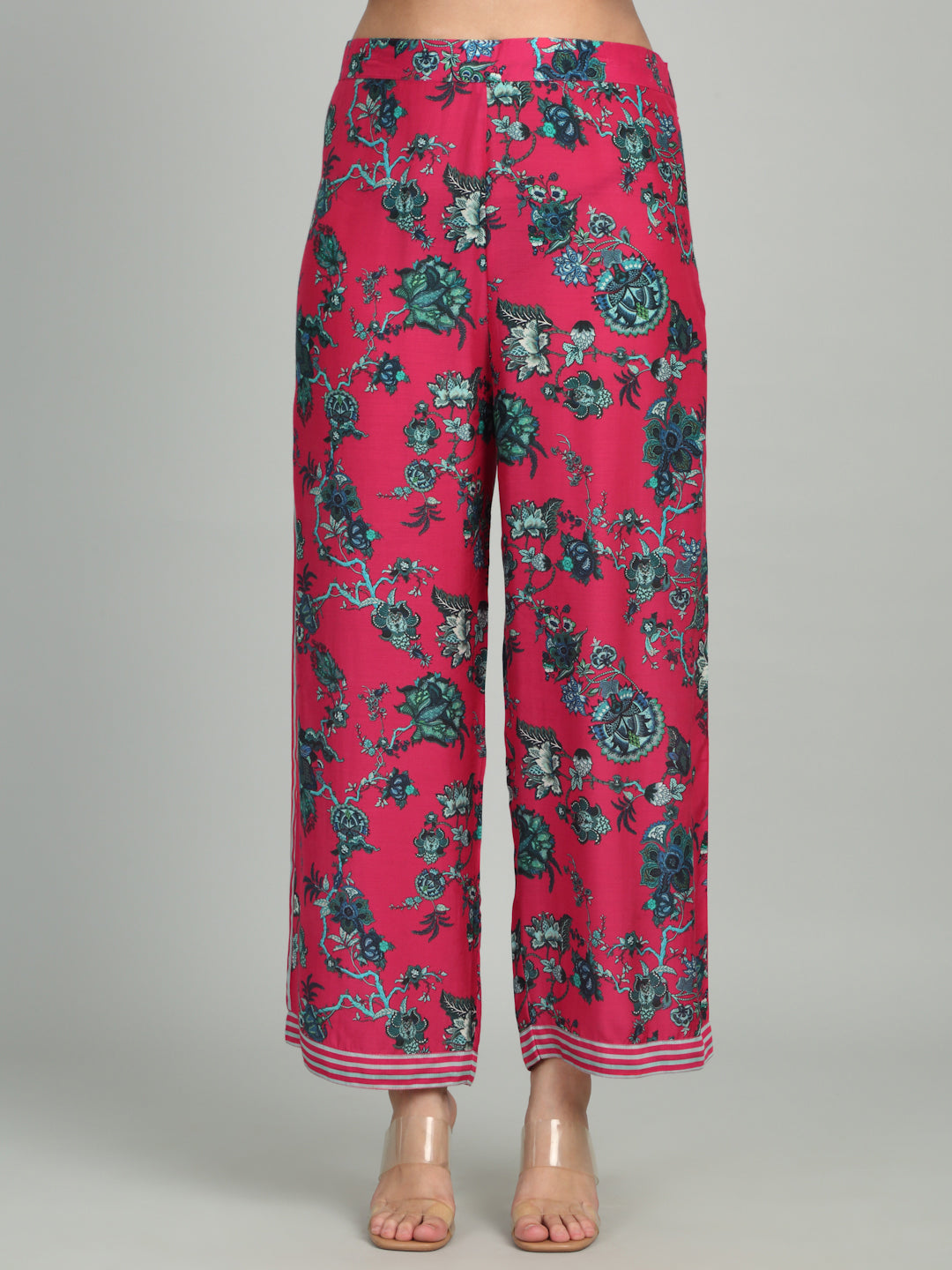 FUSCHIA IRIS - Floral & stripe Co-ord set