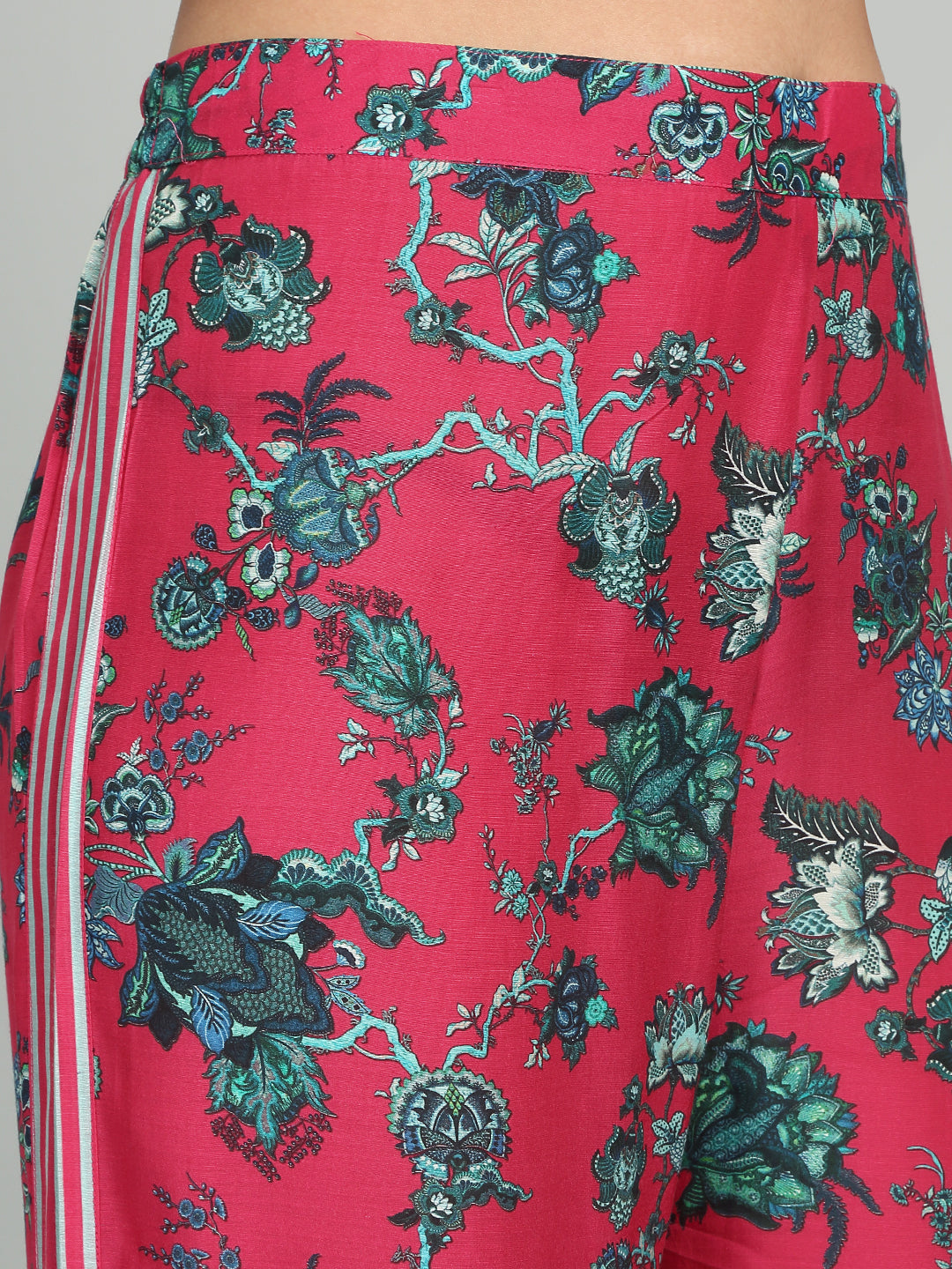 FUSCHIA IRIS - Floral & stripe Co-ord set