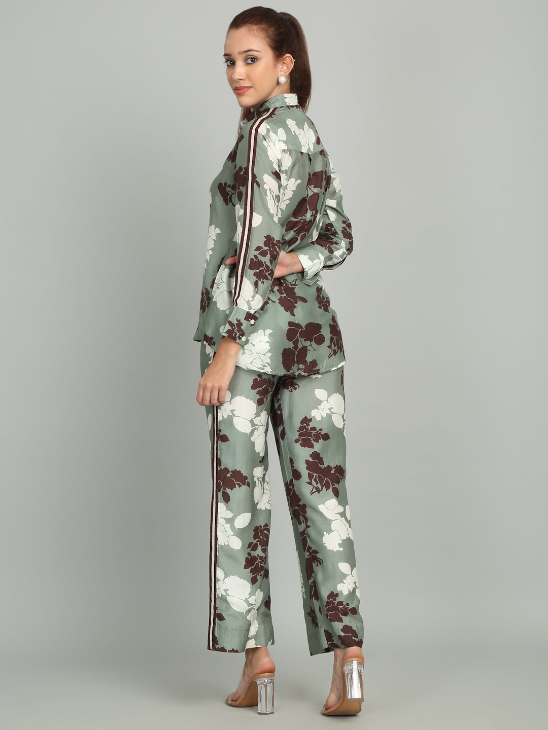 CLOVER - Floral Green Printed Co-ord set