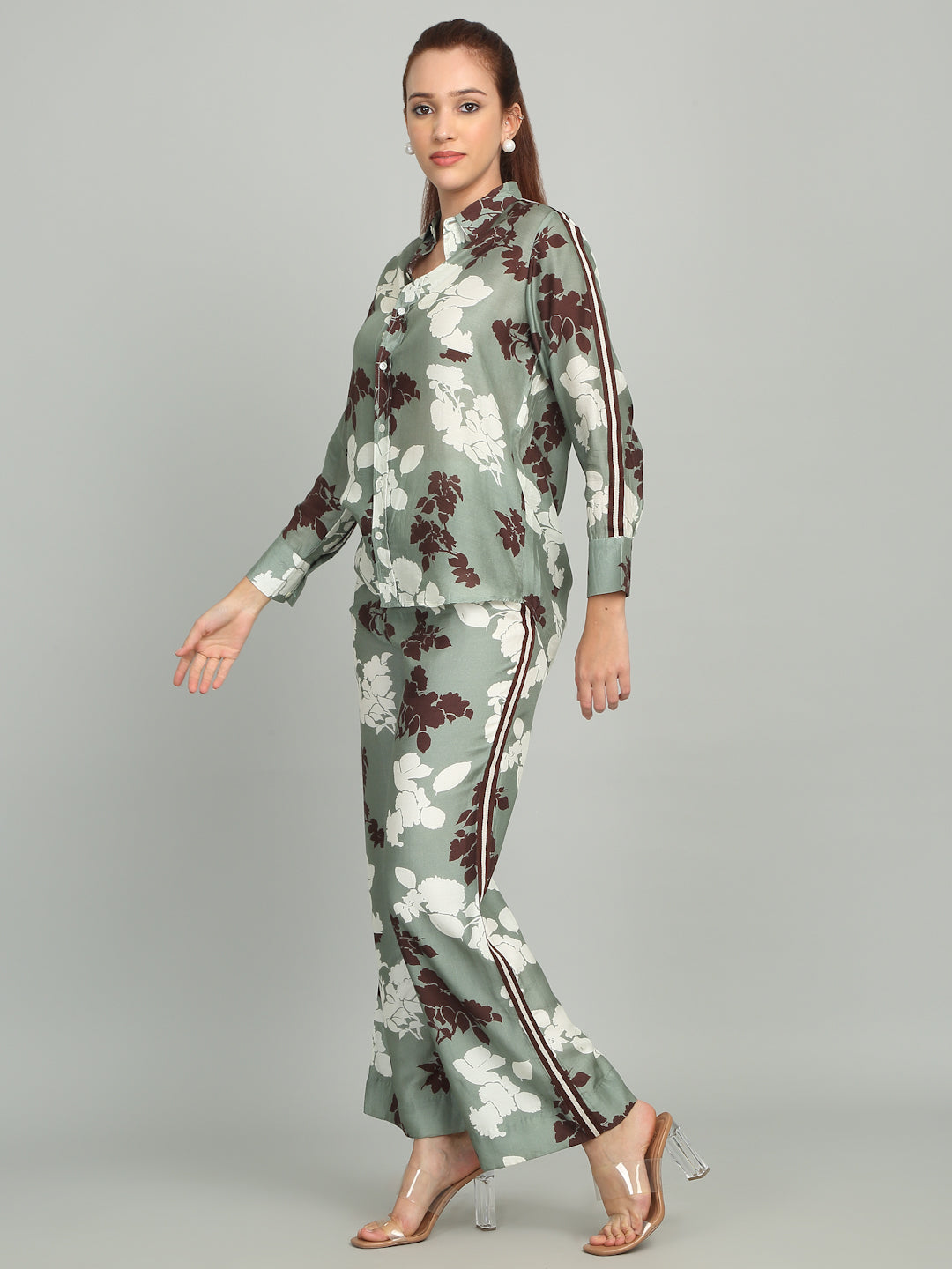 CLOVER - Floral Green Printed Co-ord set
