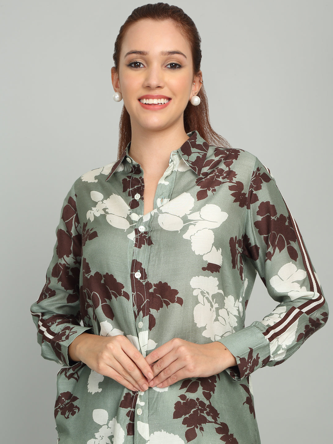 CLOVER - Floral Green Printed Co-ord set