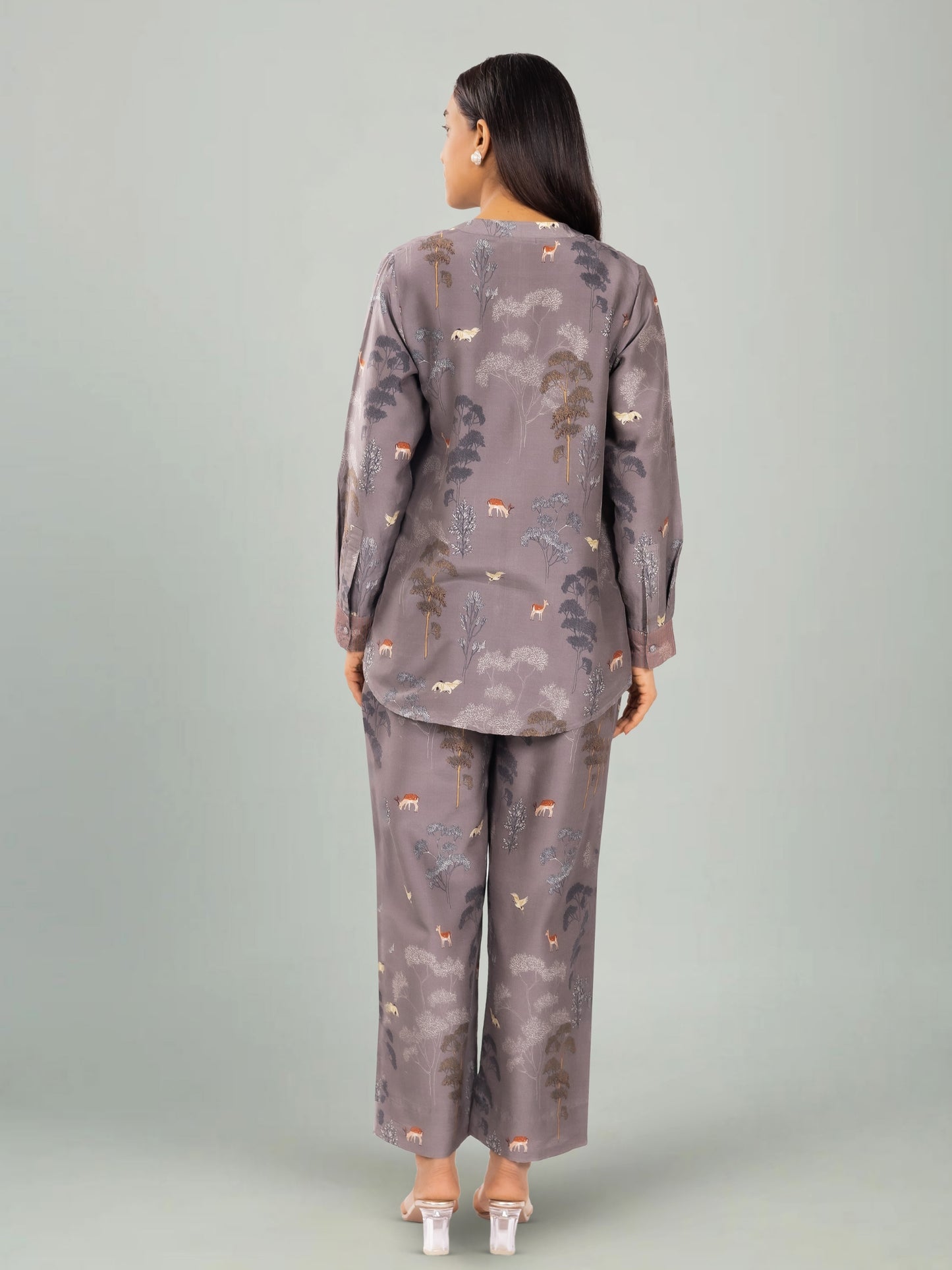 PINECONE II - Grey Printed Co-ord Set