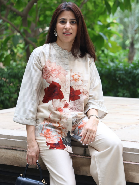 KALA GHODA ECHO -  Floral Geometric Digital print Kurta Set