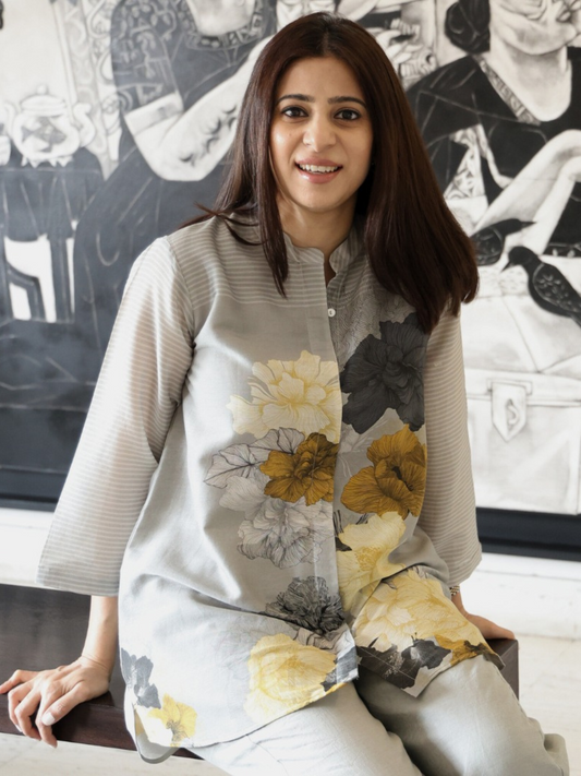 KALA GHODA ECHO -  Floral Geometric Digital print Kurta Set