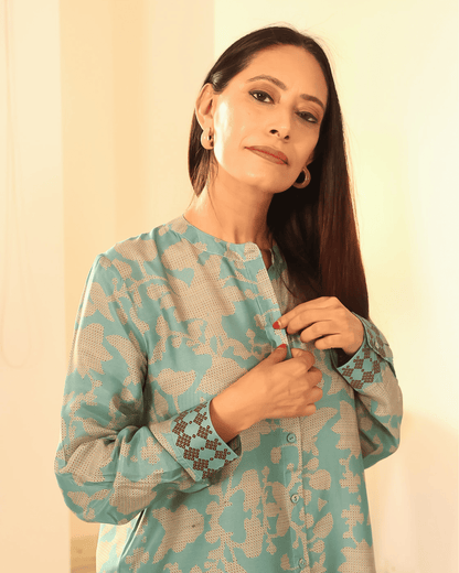 Twilight Sky - Blue Printed Co-ord Set