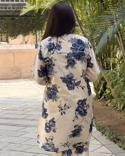 Indigo Bloom - Digital print Co-ord set