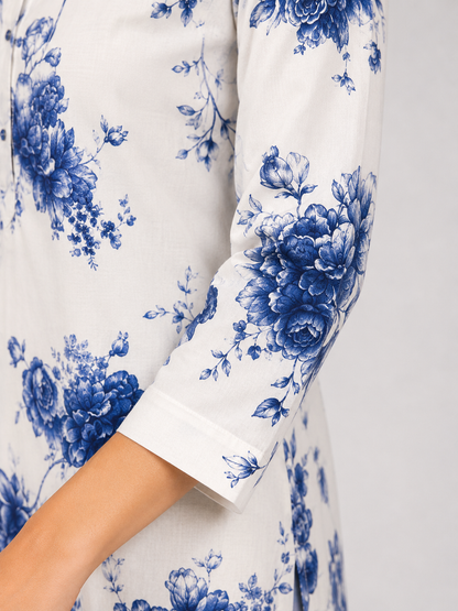 Indigo Bloom - Digital print Co-ord set