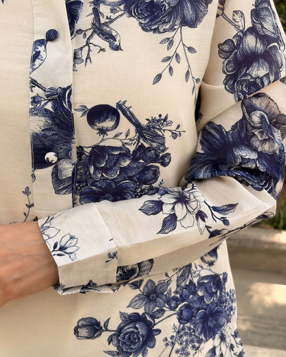 Indigo Bloom - Digital print Co-ord set