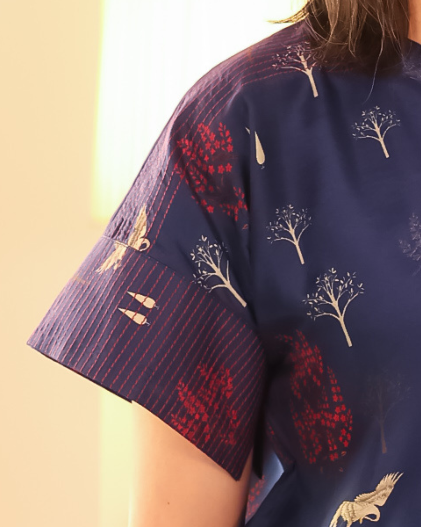 Indigo Woods - Blue Tree Printed  co-ord set