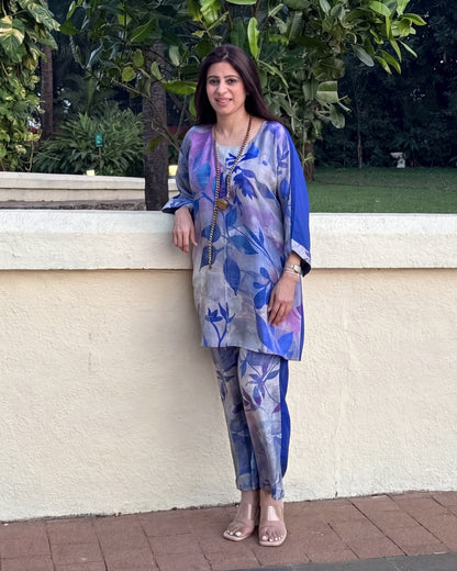 Indigo Fern – Silk Digital Print Set