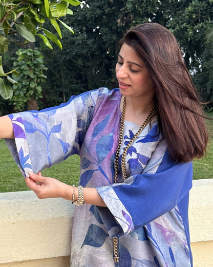 Indigo Fern – Silk Digital Print Set