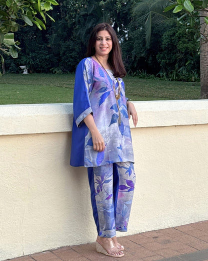 Indigo Fern – Silk Digital Print Set