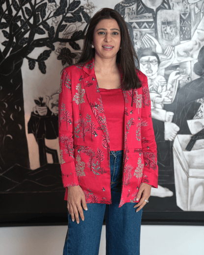 Flame of Flora, Bombay Edit  - Print & Embroidered Jacket
