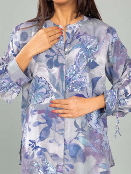 Aqua Mist – Digital Leaf & Floral Co-ord Set