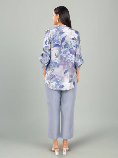 Aqua Mist – Digital Leaf & Floral Co-ord Set