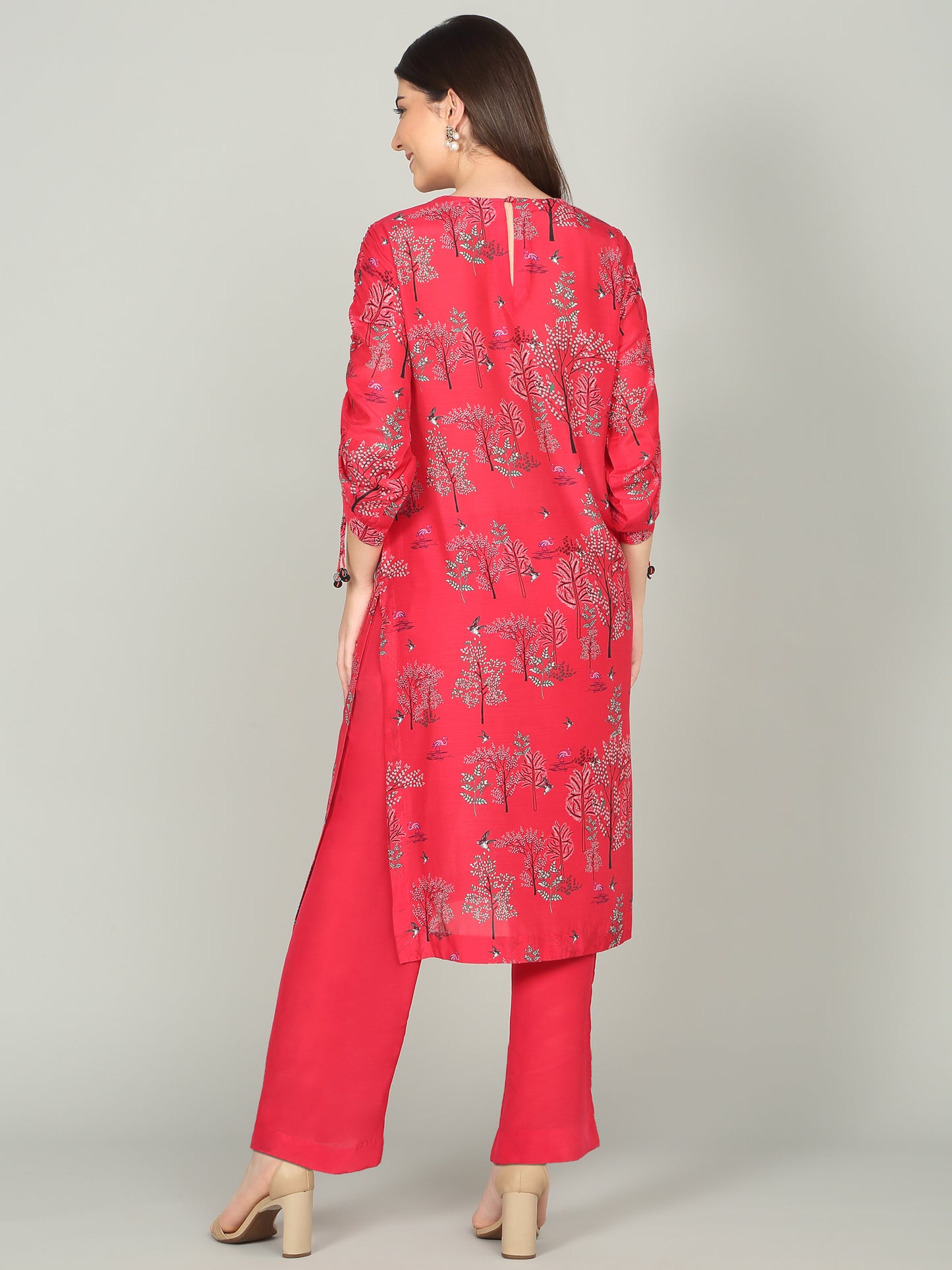 Malabar Hills 2.0 - Printed & Ruched Sleeve Tunic