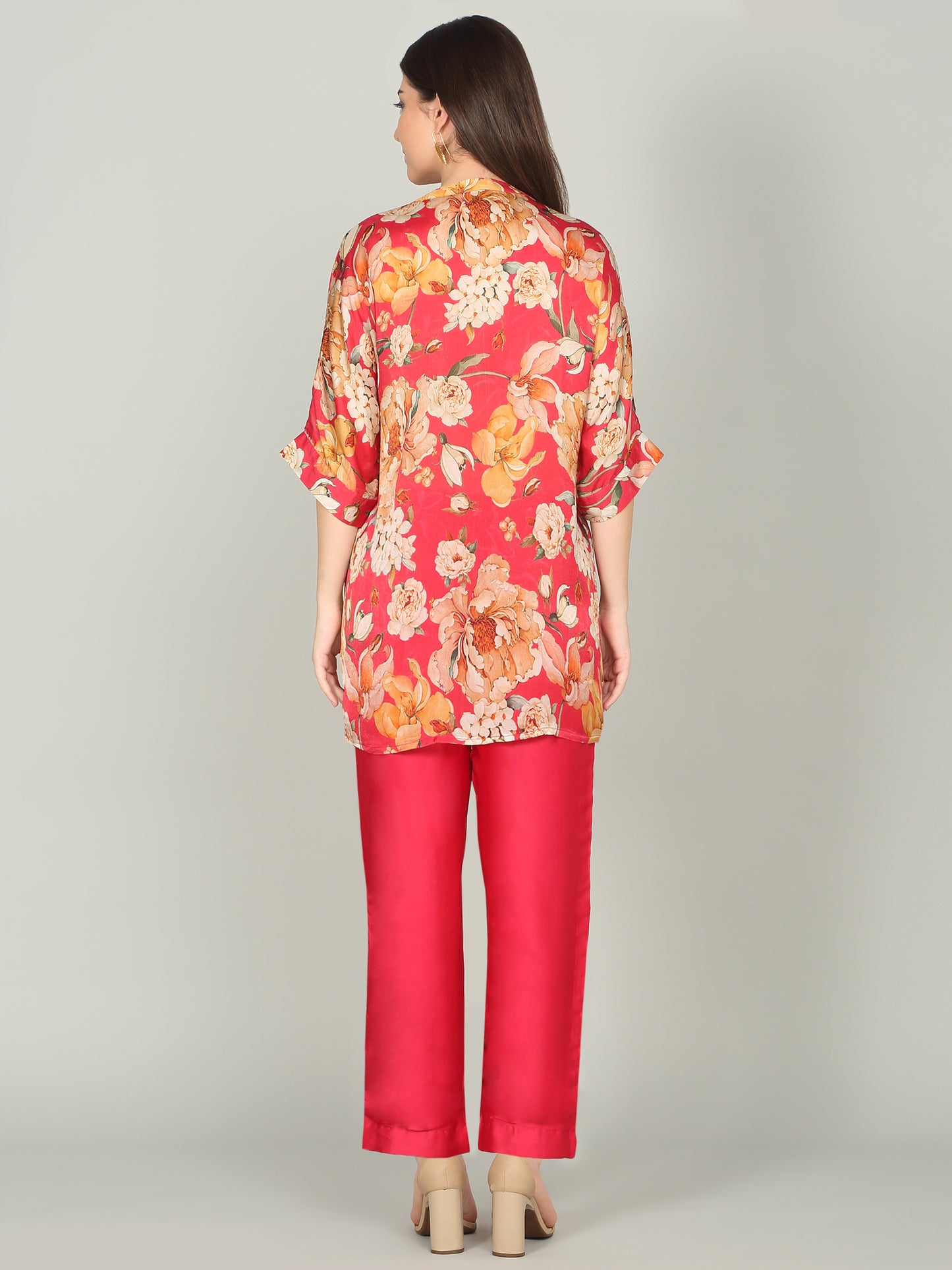 RUBY PEONY -Peony Floral Digital print co -ord set