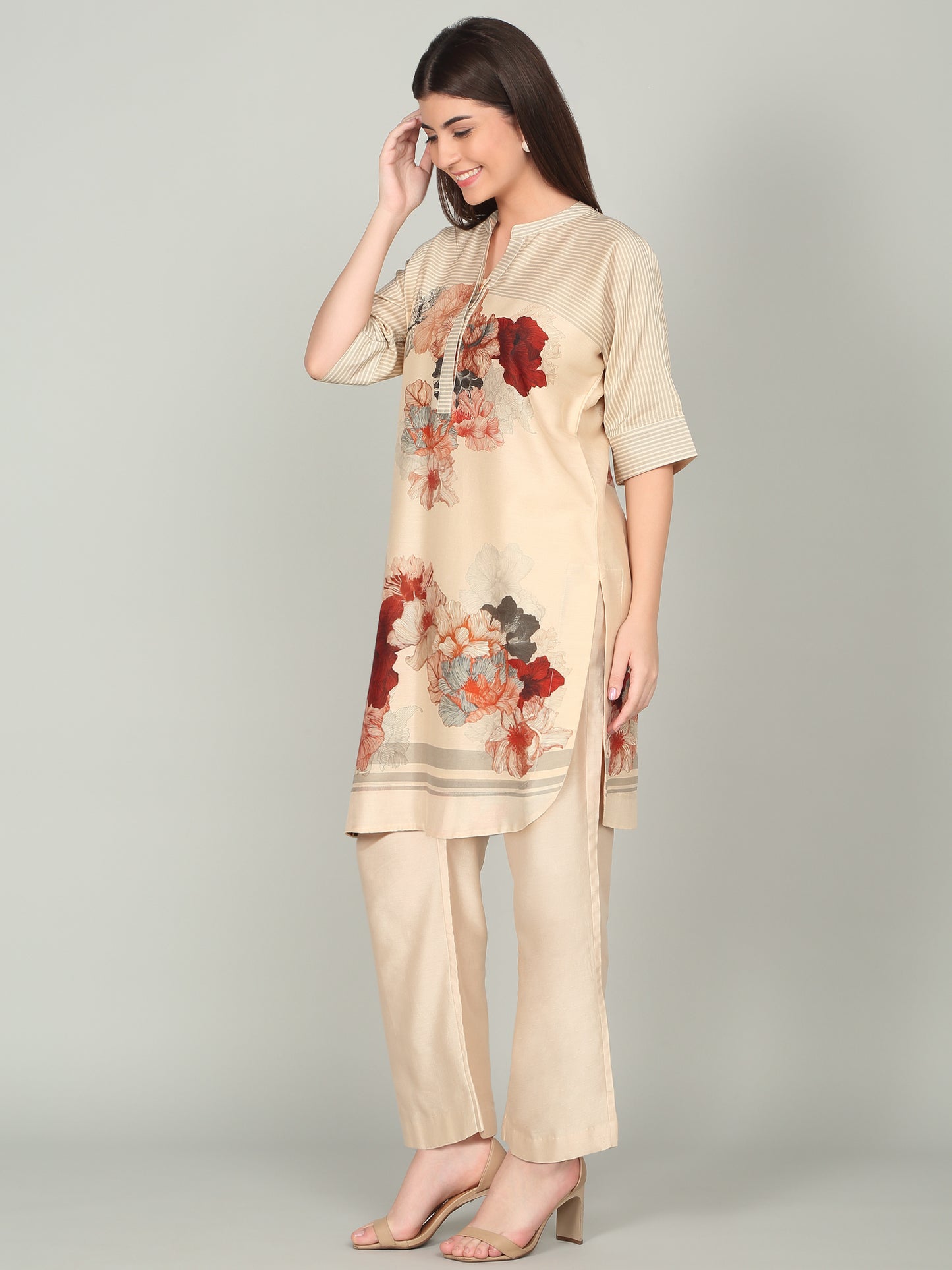 KALA GHODA NOVA-  Floral geometric digital print kurta set