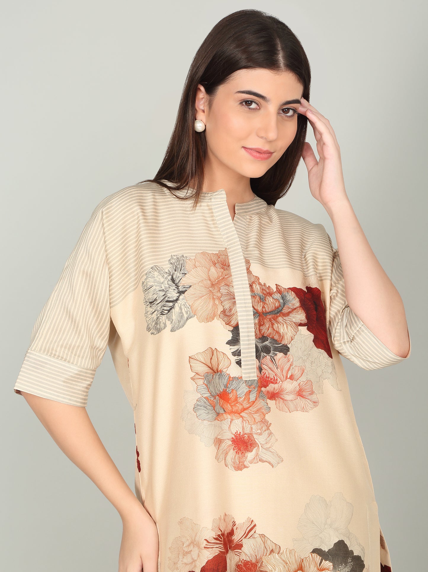 KALA GHODA NOVA-  Floral geometric digital print kurta set