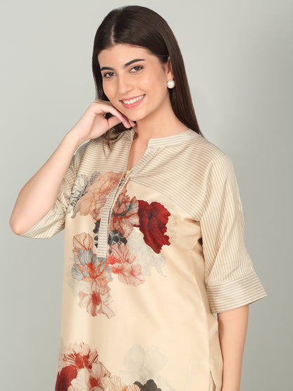 KALA GHODA NOVA-  Floral geometric digital print kurta set