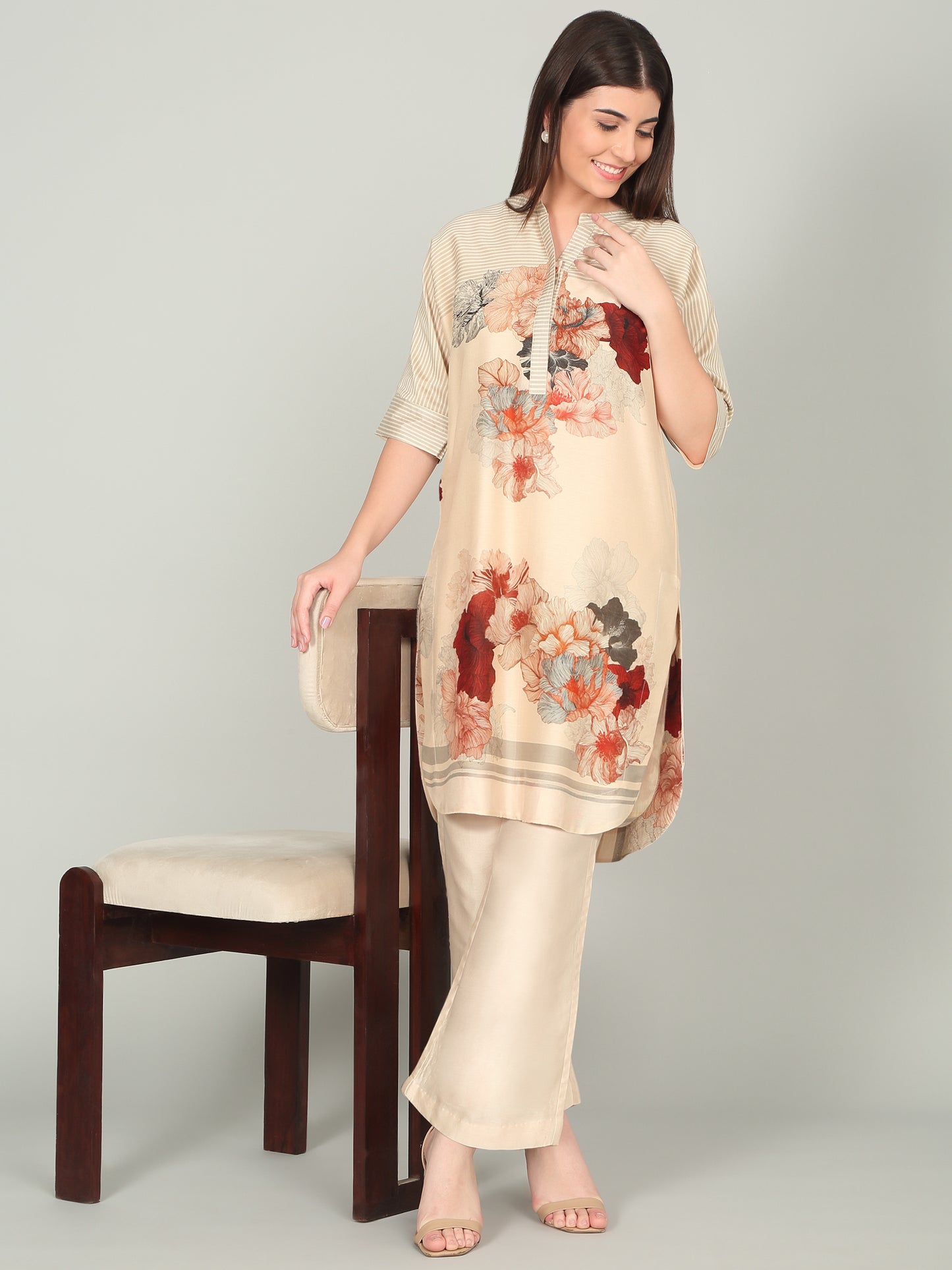KALA GHODA NOVA-  Floral geometric digital print kurta set