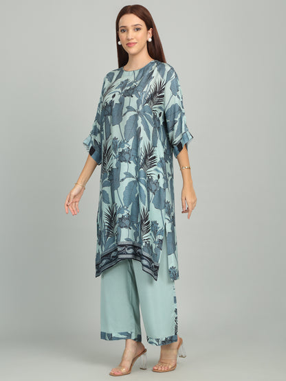 CANOPY - Blue-Grey Striped Printed set