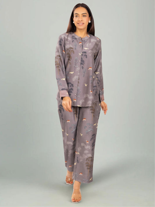 PINECONE II - Grey Printed Co-ord Set