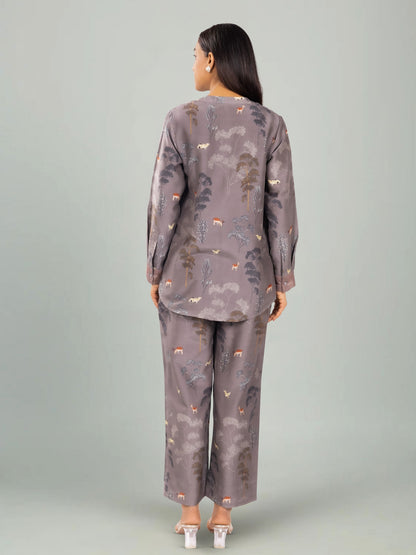 PINECONE II - Grey Printed Co-ord Set