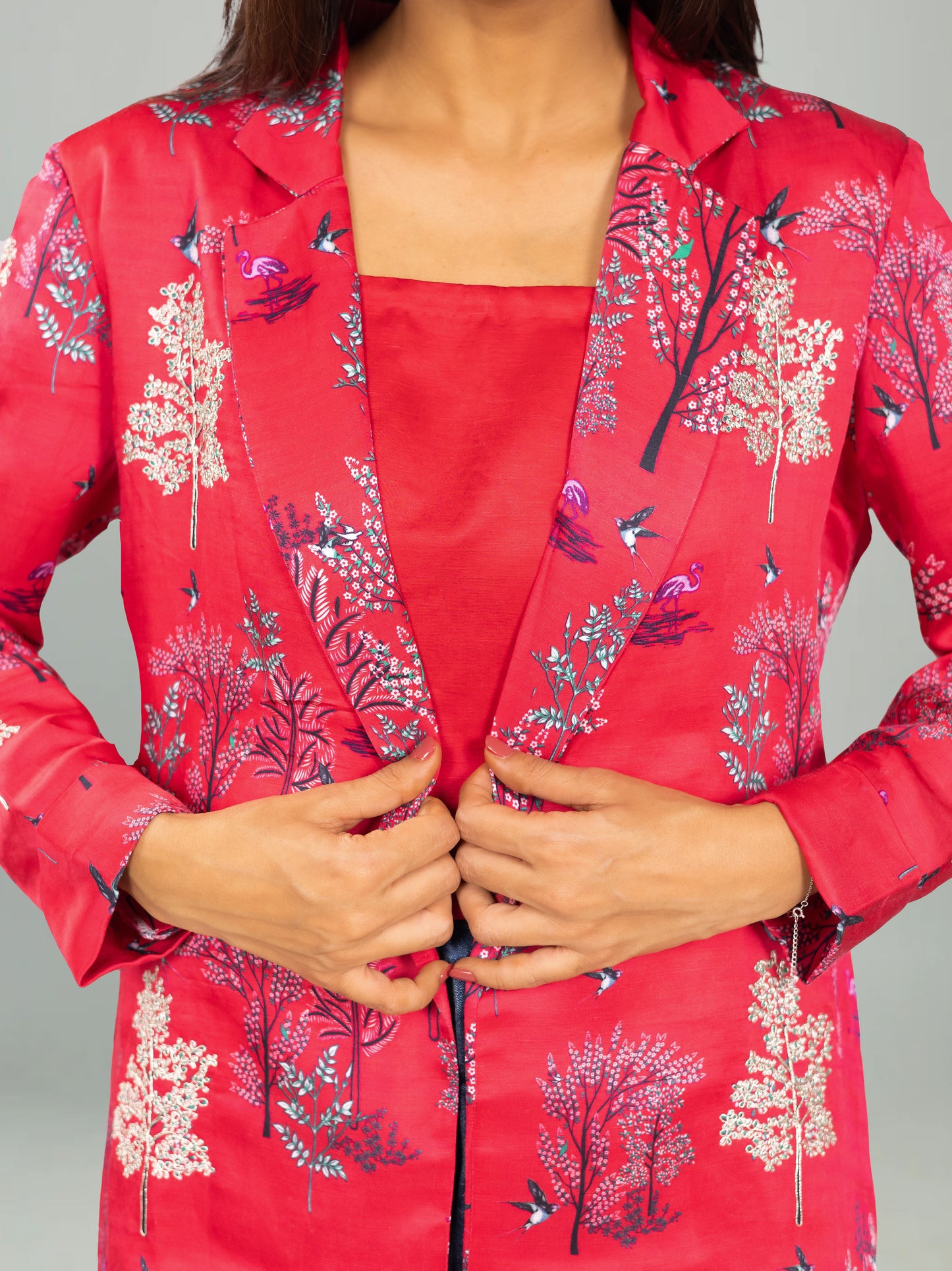 Flame of Flora, Bombay Edit  - Print & Embroidered Jacket