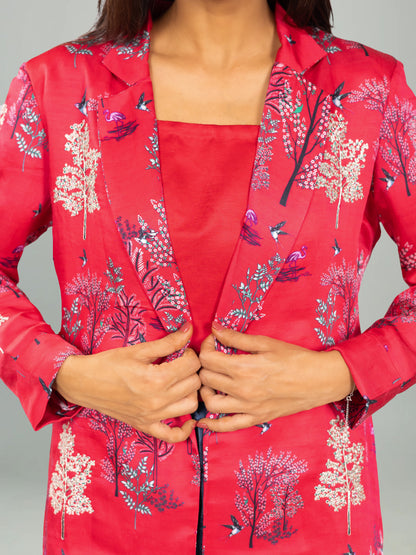 Flame of Flora, Bombay Edit  - Print & Embroidered Jacket