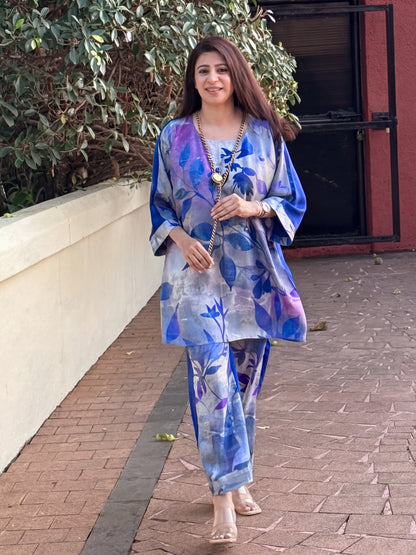 Indigo Fern – Silk Digital Print Set