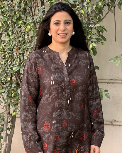 Chestnut Grove- Brown Printed Co-ord Set