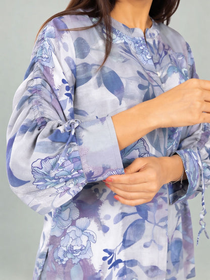 Aqua Mist – Digital Leaf & Floral Co-ord Set