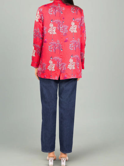 Flame of Flora, Bombay Edit  - Print & Embroidered Jacket