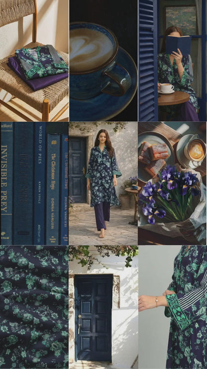 SAPPHIRE IRIS - Floral Kurta Set
