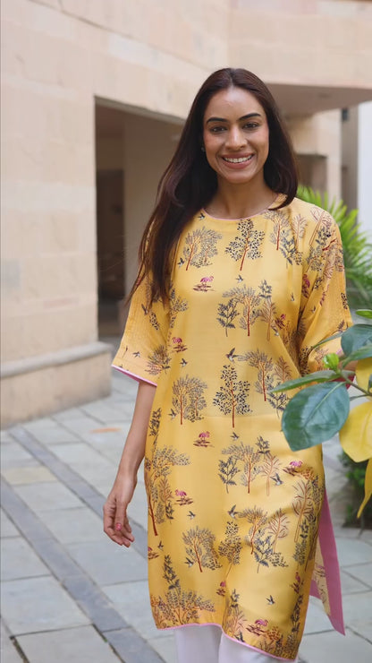 MALABAR HILLS - Printed & Embroidered Kaftan set