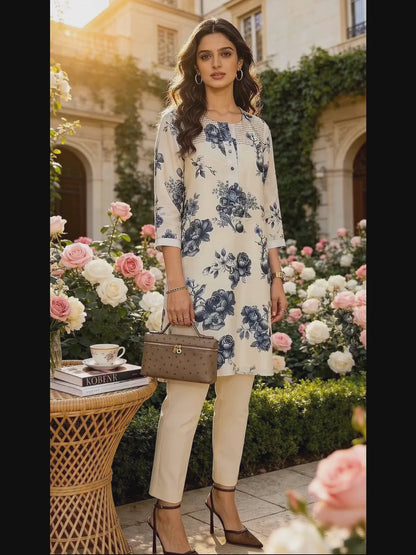 Indigo Bloom - Digital print Co-ord set