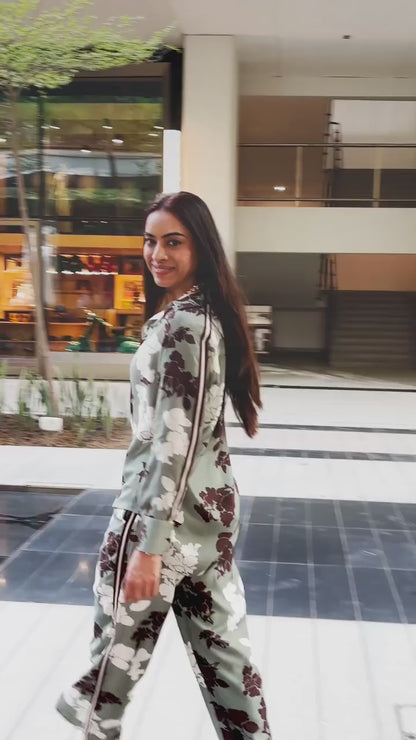 CLOVER - Floral Green Printed Co-ord set